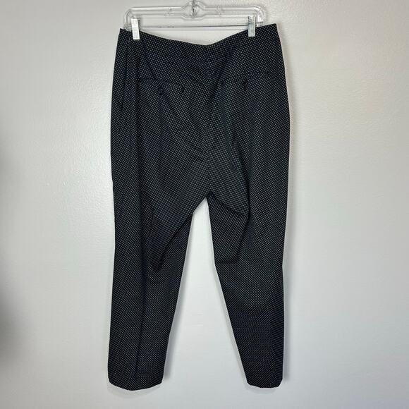 Talbots Capri Polka Dot Black White Pants 14 Women Polka Dots Classic Side Zip - Picture 5 of 10